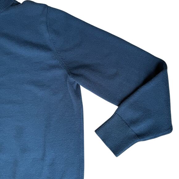 Elliott Lauren Pullover Teal Blue Sweater Women XL Classic Mock Neck Fall Winter - Picture 8 of 12